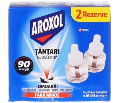 Rezerve lichid impotriva tantarilor Aroxol 2buc 35ml 90 nopti